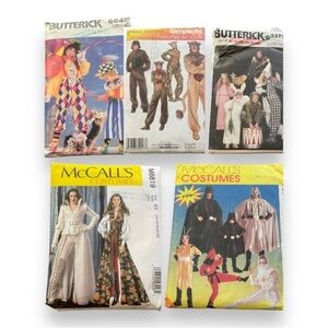 Halloween Costume Sewing Patterns‎ Lot Adult Kids Superhero Clown Princess